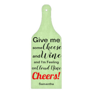 Glass för ostmassa Vin Humor Grönt