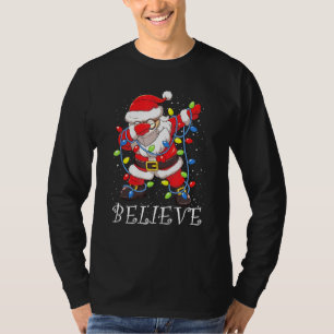 Glass från Dabbing Santa in Ansikte Mask tror Chri T Shirt