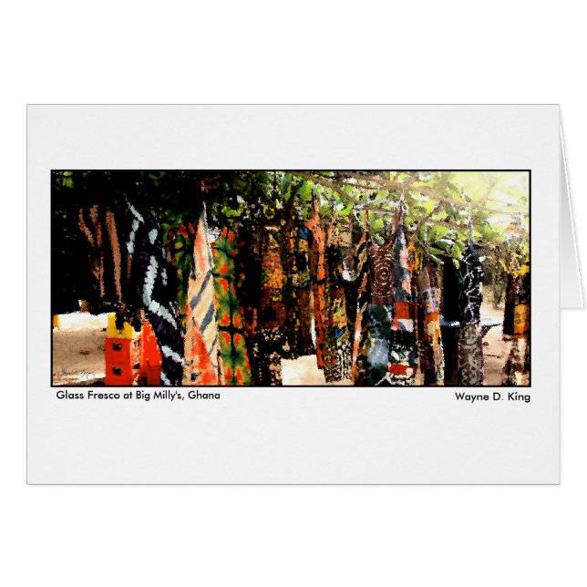Glass Fresco at Big Millys, Ghana Hälsningskort (Framsidan Horizontal)
