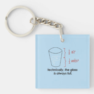 Glass full nyckelring