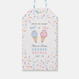 Glass Gender Reveal Presentetikett