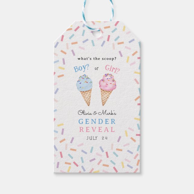 Glass Gender Reveal Presentetikett (Framsidan)