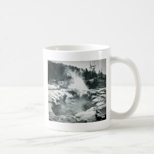 Glass glidbana för Yellowstone Geyservintage Kaffemugg