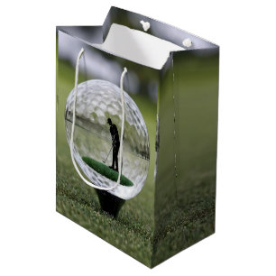Glass Golf Boll med Golf Player inuti.