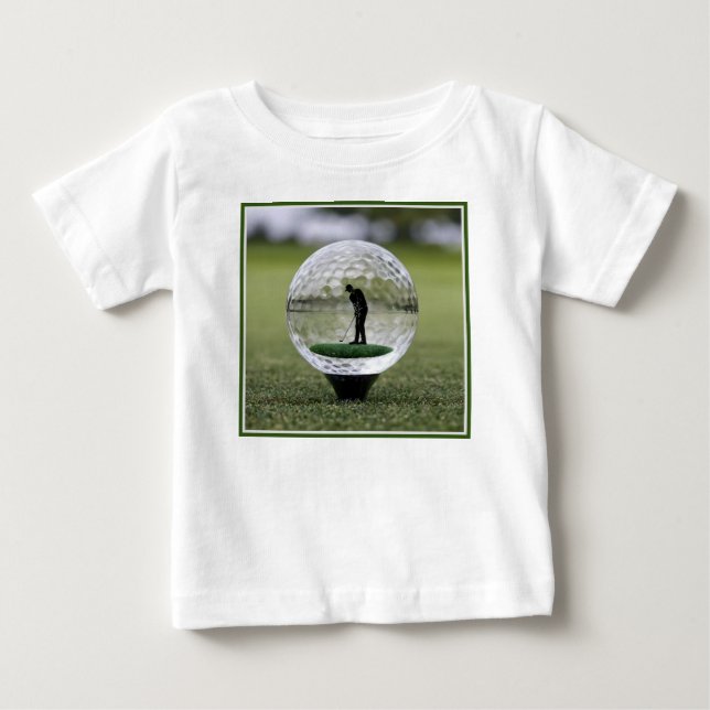 Glass Golf Boll med Golf Player inuti. T Shirt (Framsida)