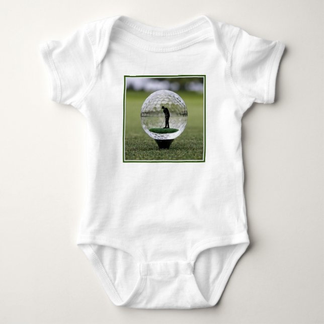 Glass Golf Boll med Golf Player inuti. T Shirt (Framsida)