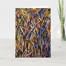 Glass gräs för karneval med orange formsvamp kort