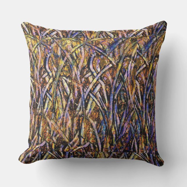 Glass gräs för karneval med orange formsvamp kudde (Framsida)