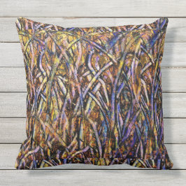 Glass gräs för karneval med orange formsvamp kudde