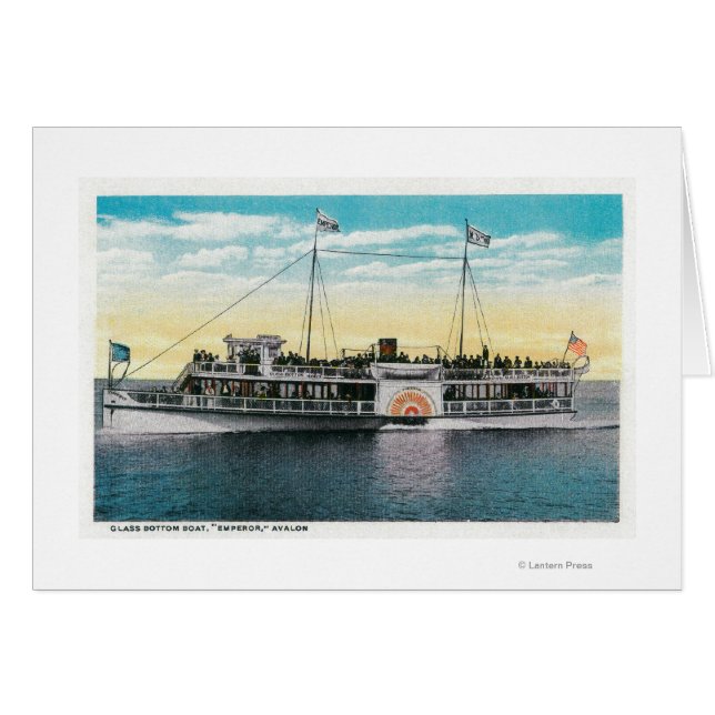 Glass Grund Boat, Emperor, Avalon Hälsningskort (Framsidan Horizontal)