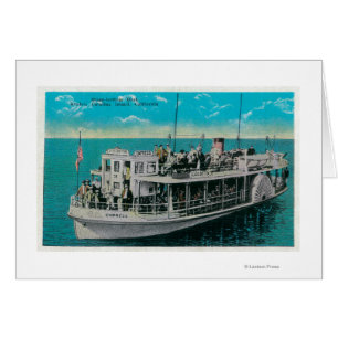 Glass Grund Boat i Avalon, Catalina Island Hälsningskort