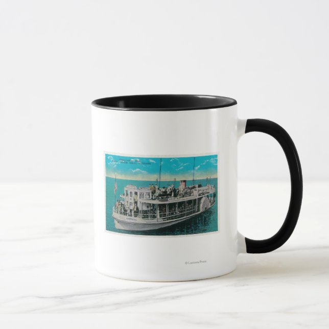 Glass Grund Boat i Avalon, Catalina Island Mugg (Höger)