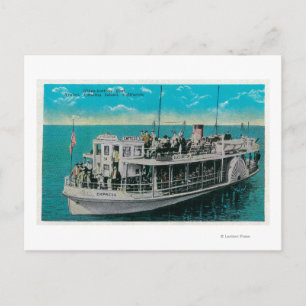 Glass Grund Boat i Avalon, Catalina Island Vykort