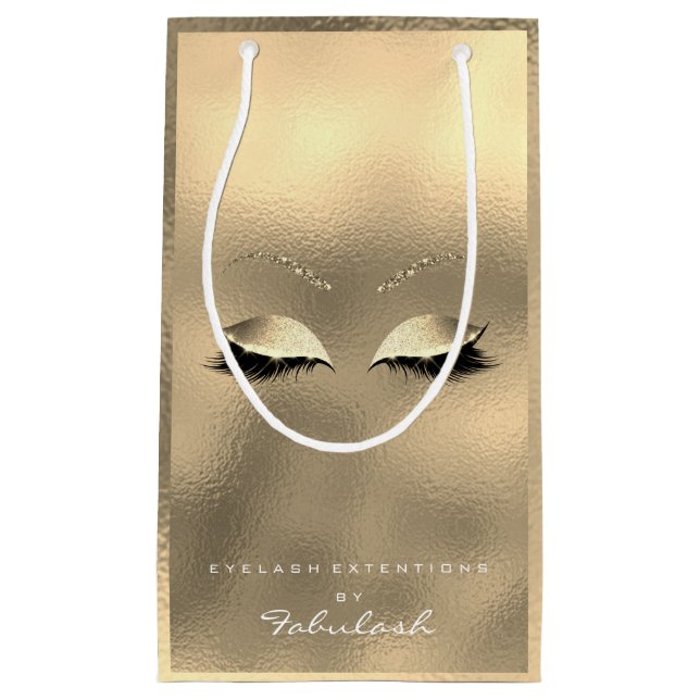 Glass Guld Glitter Makeup Lash Beauty White (Framsidan)