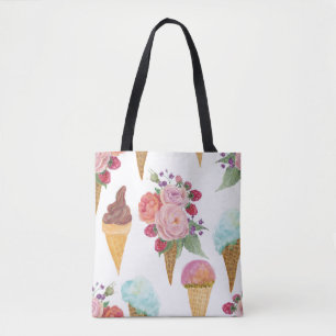 Glass, hallon: vattenfärgen mönster. tygkasse