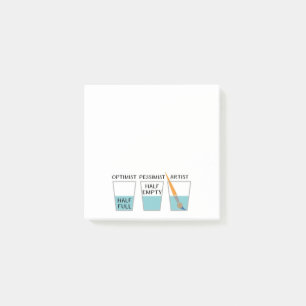 Glass halvfulla roliga Meme Post-it Block
