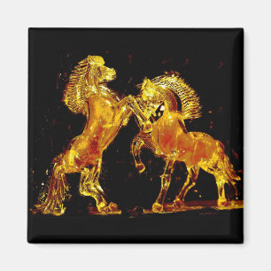 Glass hästar av den Murano italien Magnet