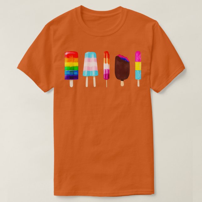 Glass HBT Gay pride Bisexual Lesbisk Rainbow T Shirt (Design framsida)