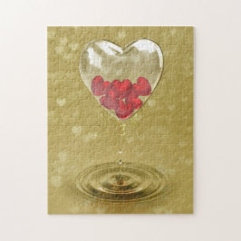 Glass Heart Romantic Design Pussel