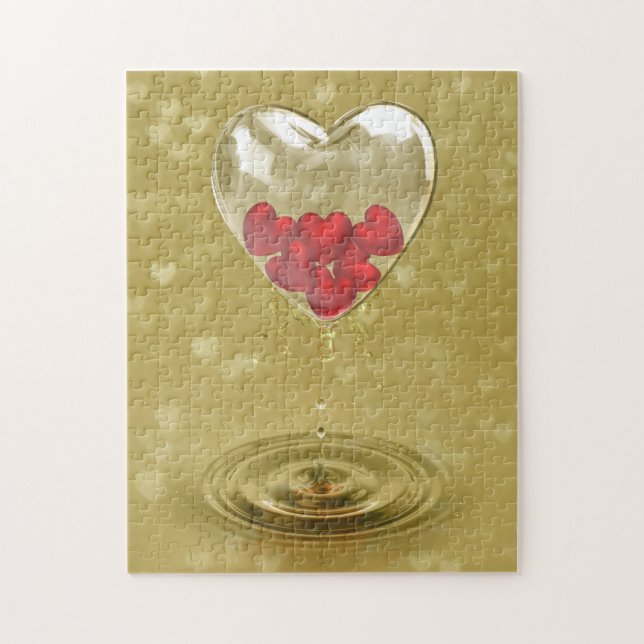 Glass Heart Romantic Design Pussel (Vertikal)