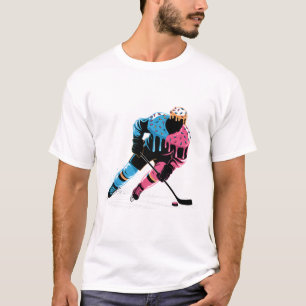 Glass Hockeyspelare Drip Pojkar Flickor Ungdom T Shirt