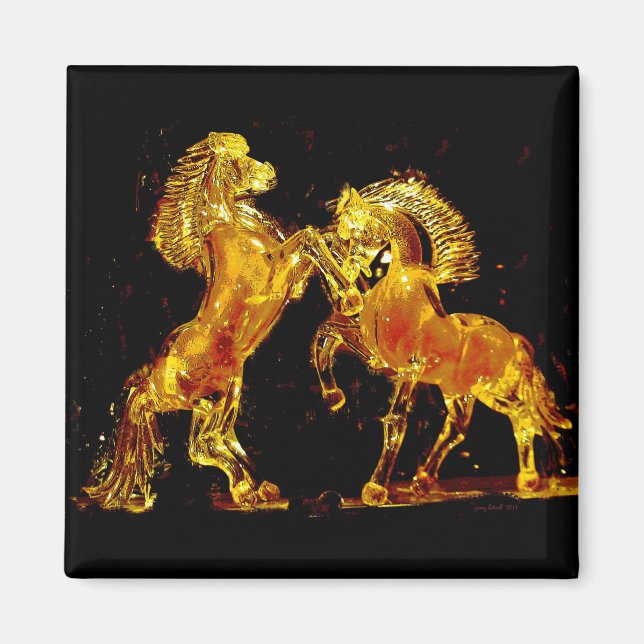 Glass Horses of Murano Italien Magnet (Framsidan)