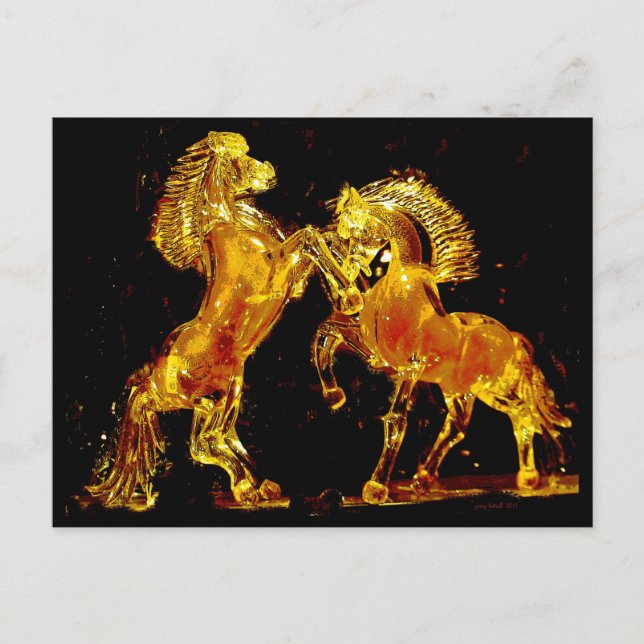 Glass Horses of Murano Italien Vykort (Framsida)