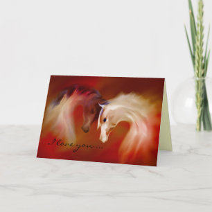 "Glass Horses, Valentines Kärlek" ~ Greeting Card Helgkort