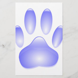 Glass Hund Paw-utskrift Brevpapper