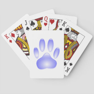 Glass Hund Paw-utskrift Casinokort