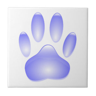 Glass Hund Paw-utskrift Kakelplatta