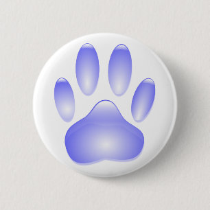 Glass Hund Paw-utskrift Knapp