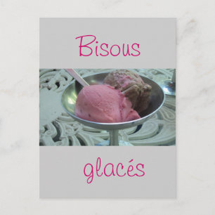Glass i en skål vykort