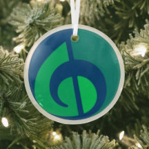 Glass IVH Logomark Ornament