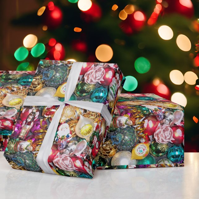 Glass Julgran Dekoration - färgad gåva Presentpapper (Skapare uppladdad)