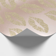 Glass Kiss Läppar Makeup Champagne Guld Rosa