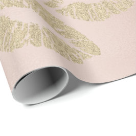 Glass Kiss Läppar Makeup Champagne Guld Rosa Presentpapper