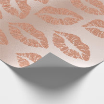 Glass Kiss Läppar Makeup Copper Pin Guld Rosa