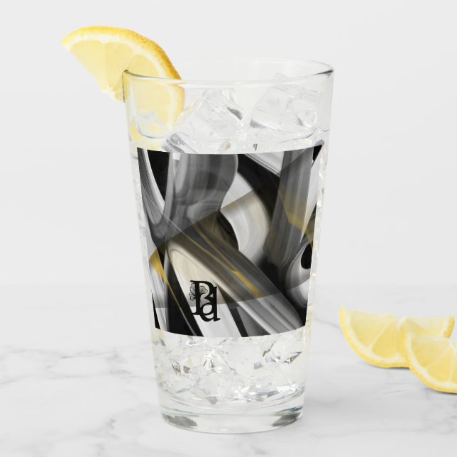 Glass Kopp Abstrakt Trend Insida Decor Black (Framsida Ice)