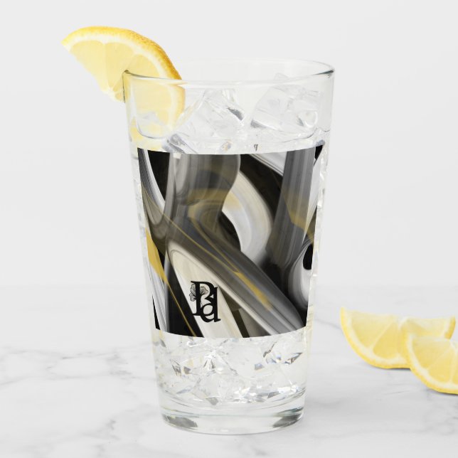 Glass Kopp Abstrakt Trend Insida Decor Black (Framsida Ice)