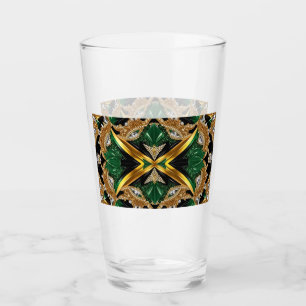 Glass kopp med Jamaican Färg