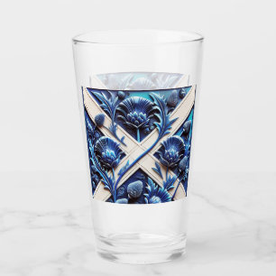 Glass kopp med Scottish Thistles Design