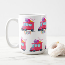 glass lastbil kaffemugg