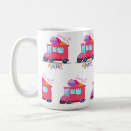 glass lastbil kaffemugg