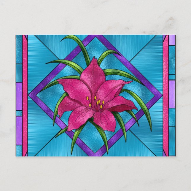 Glass Lilly Vykort (Framsida)