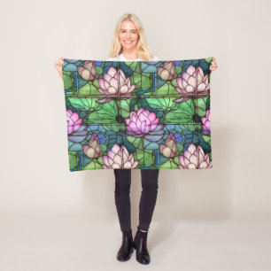 Glass Lotus Fleece Blanket