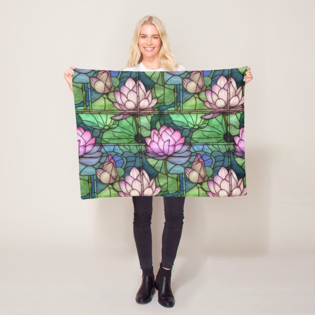 Glass Lotus Fleece Blanket (På plats)