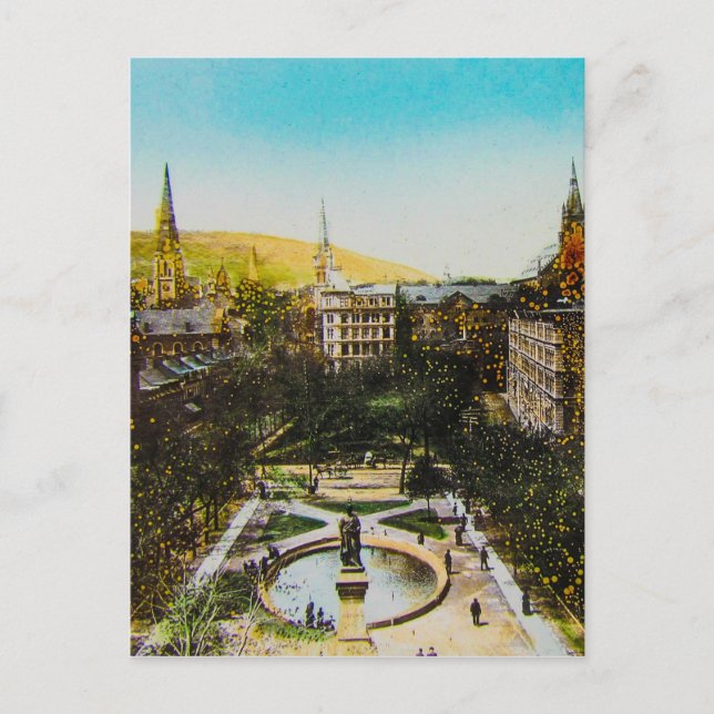 Glass Magic Lantern Slide MONTREAL 1890 Kanada Vykort (Framsida)