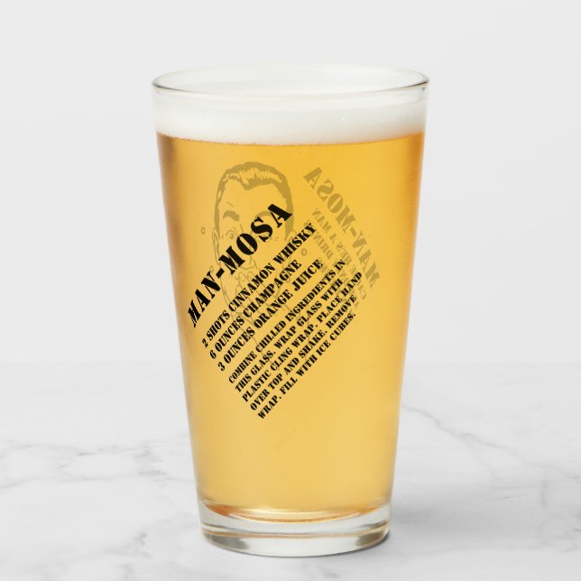 Glass Man-Mosa Drink Recipe Glaskopp (Framsida fylld)