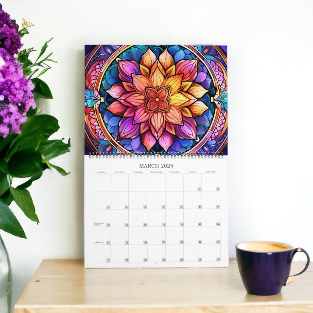 Glass Mandela, fastsatt Kalender (Skapare uppladdad)